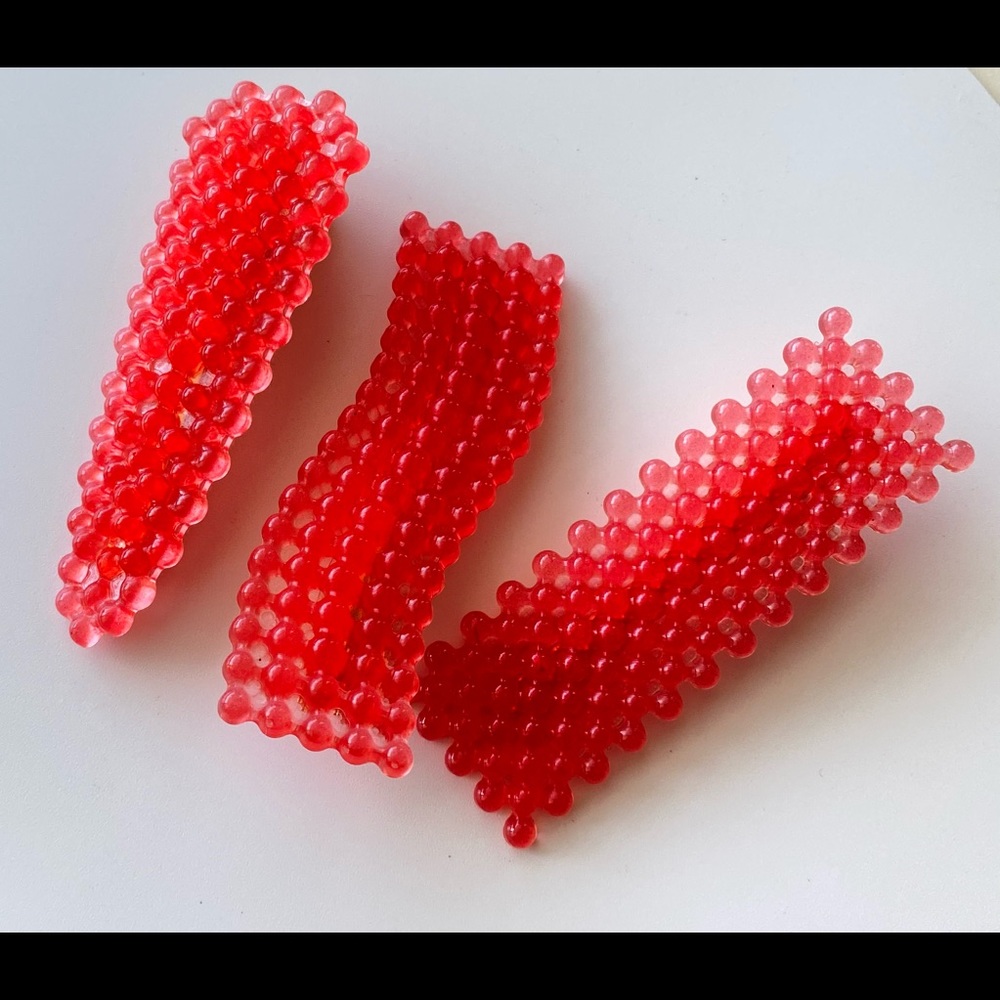 Hair Clips - Cherry Pearl